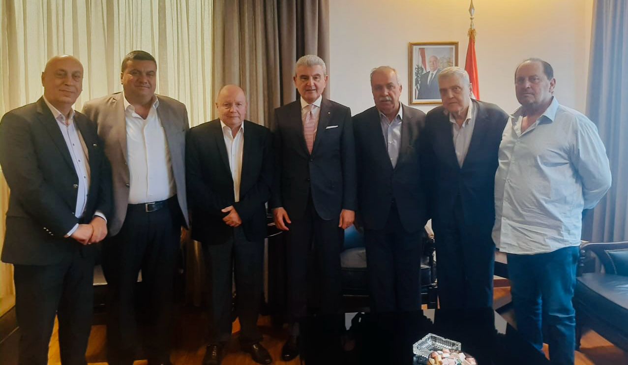 وزير الصناعة جو عيسى  الخوري يجتمع مع رئيس الإتحاد العمالي العام بشارة الأسمر ووفد من الاتحاد